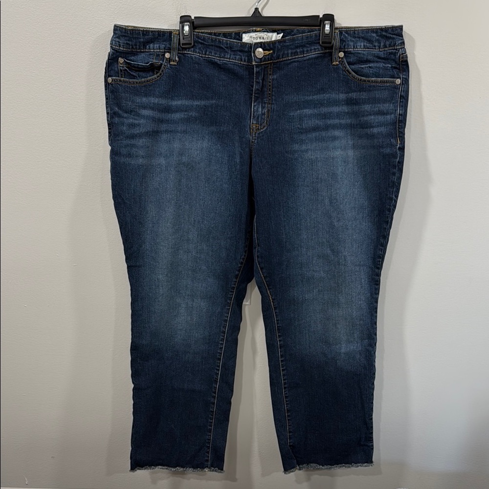 Torrid Blue Boyfriend Denim Jeans Size 24 EUC